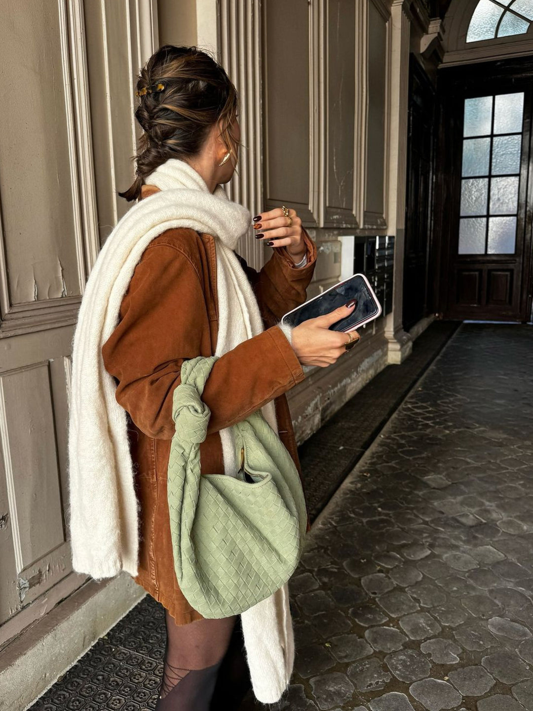Gio Medium Suede Bag