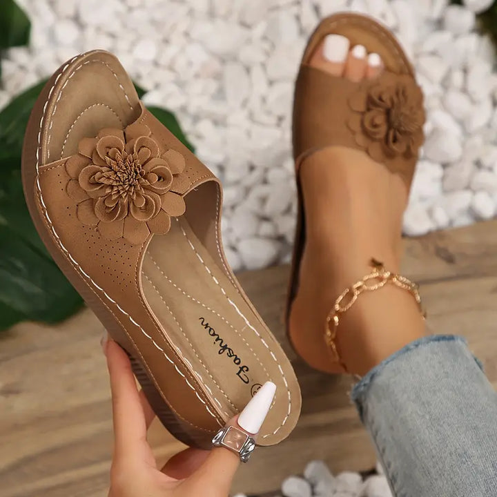 Nikita | Women's floral wedge sandals