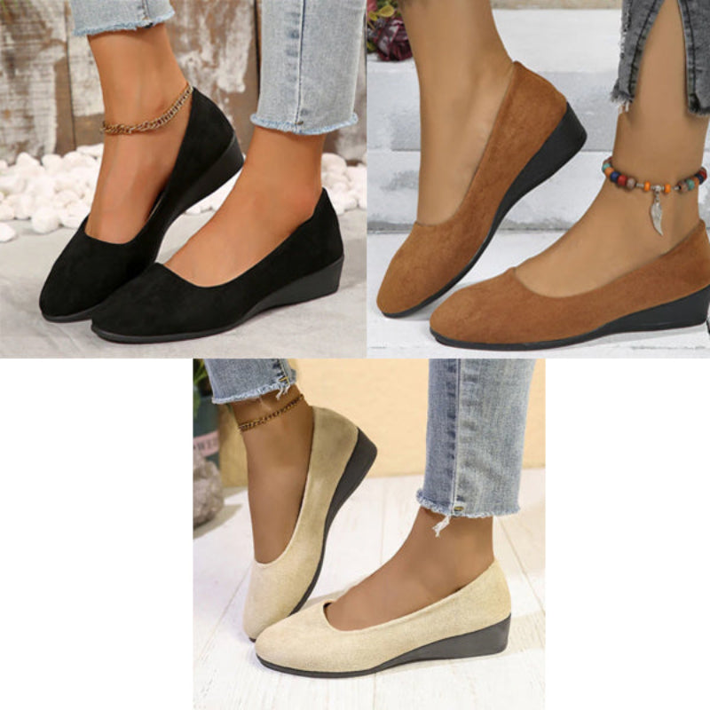 Gibi | Elegant lightweight wedge non-slip shoes with low heel