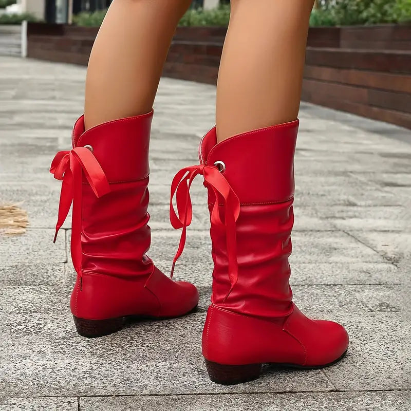 Milena | with a massive heel to mid-calf Lace-up ankle boots