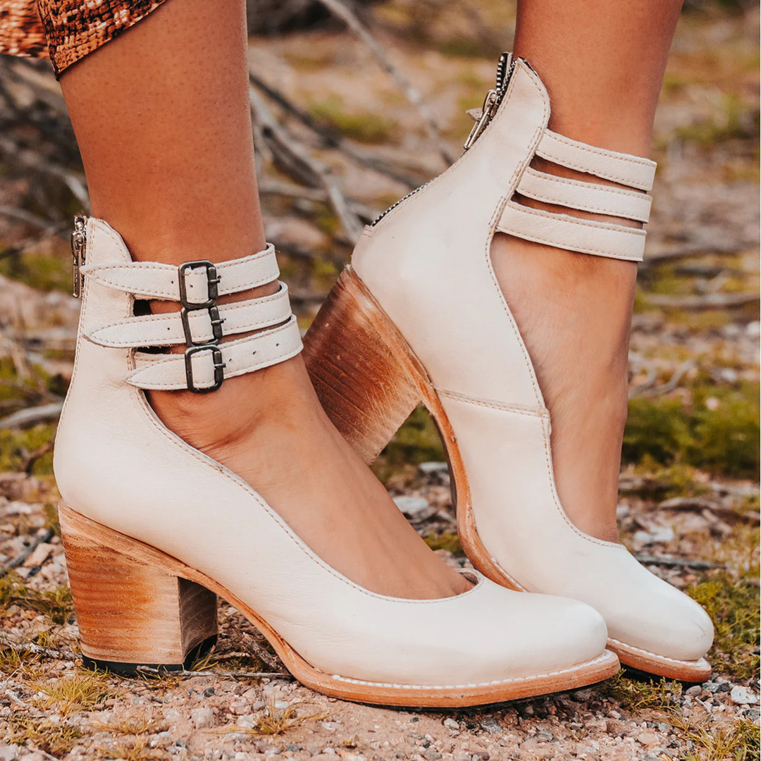 Luna | Vintage Leather Heeled Boots