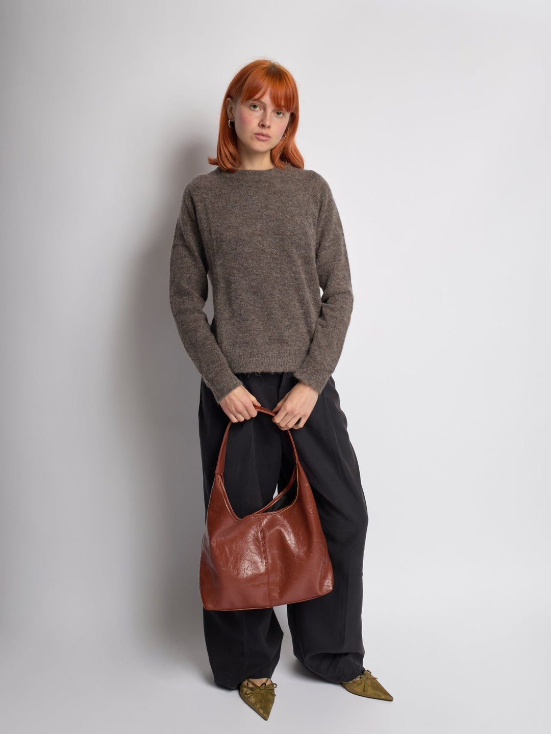 Mia Aged Leather Tote Bag