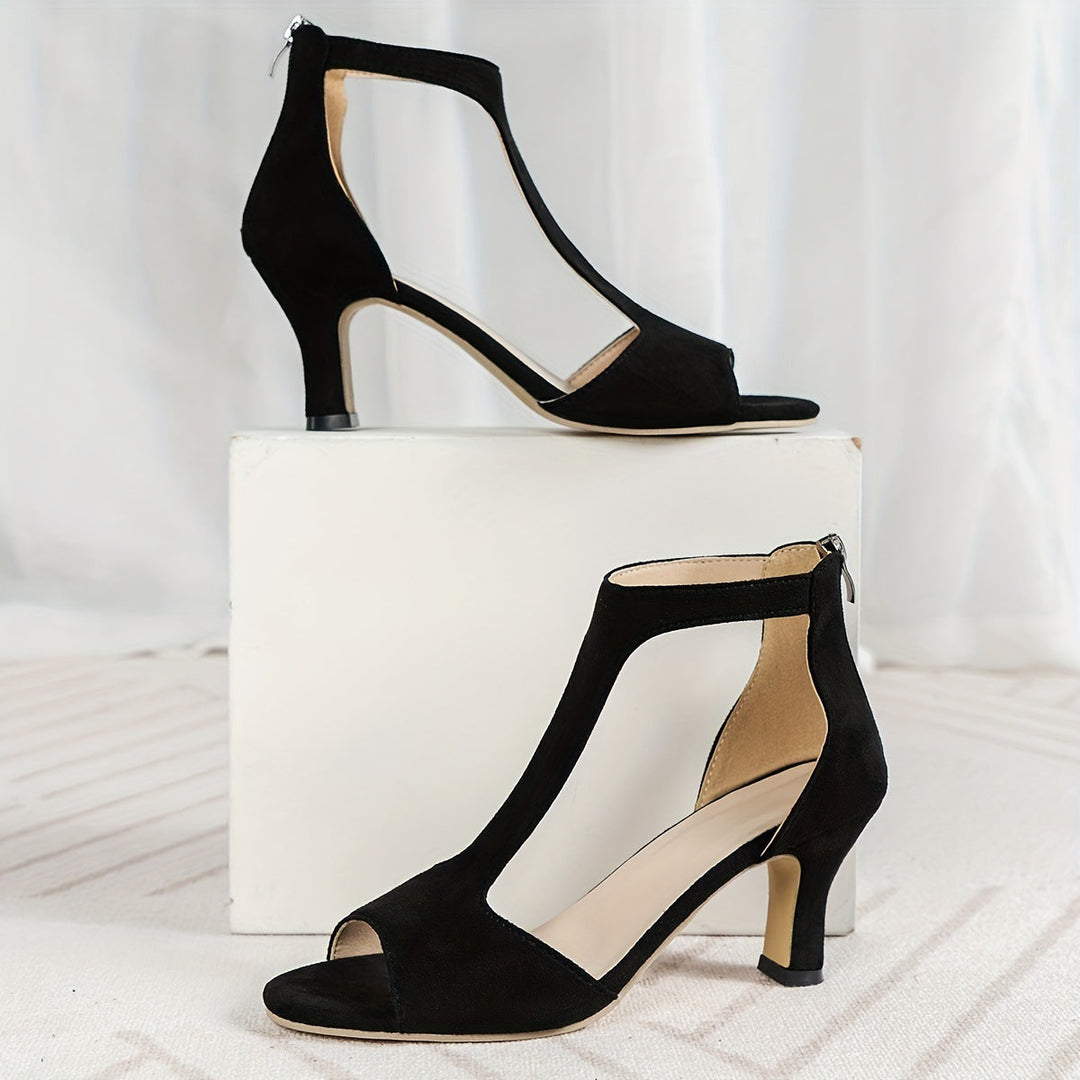 Dani | Elegant fish scale heels with a zip at the back