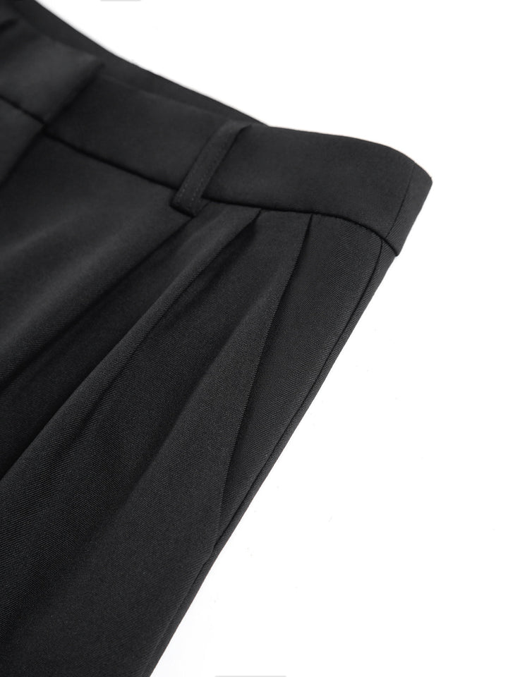 Pink wide leg straight leg trousers without belt 