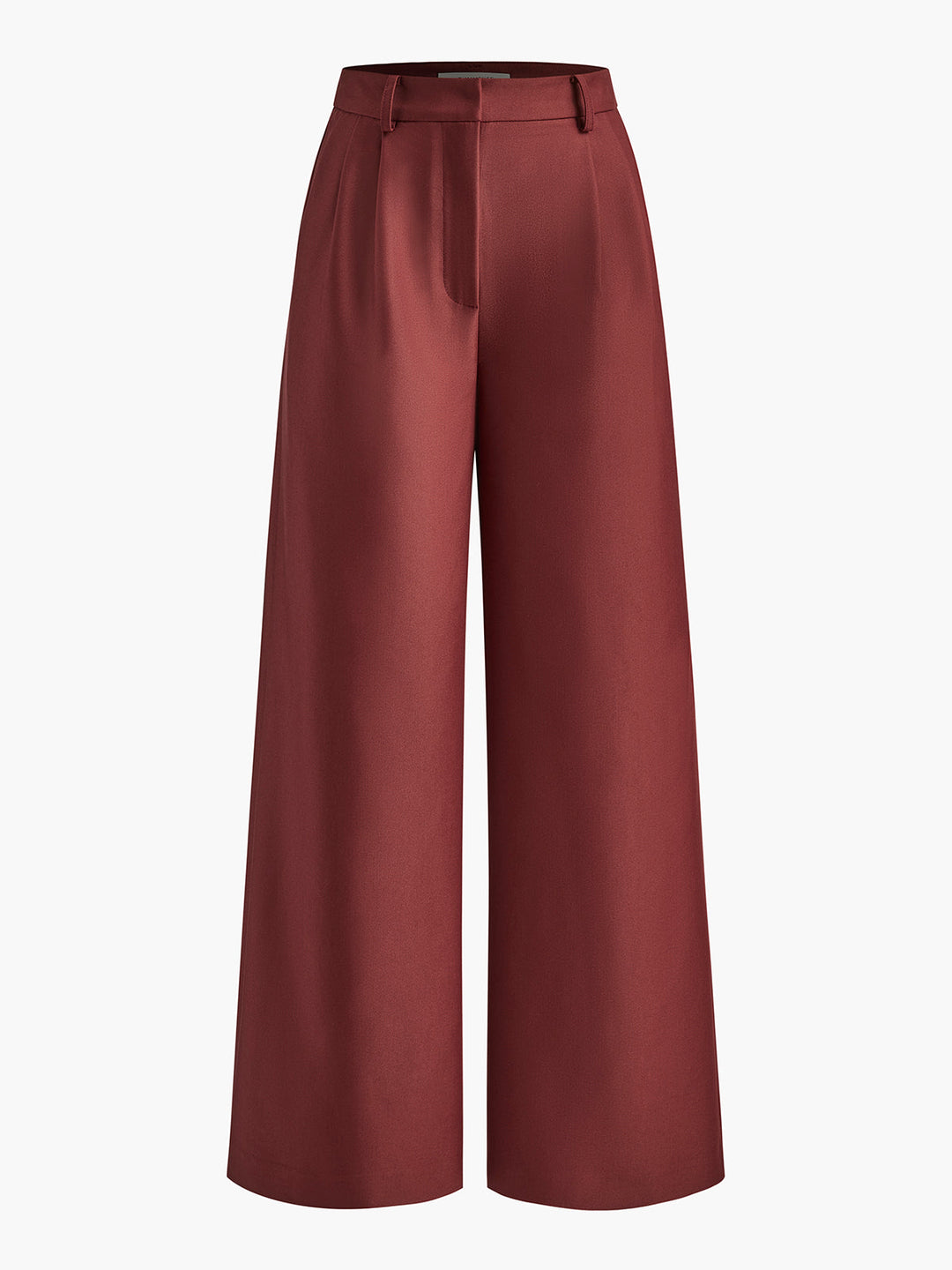 Pink wide leg straight leg trousers without belt 