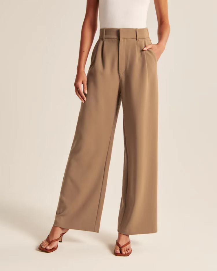 Rosea Elegant Black Tailored Trousers