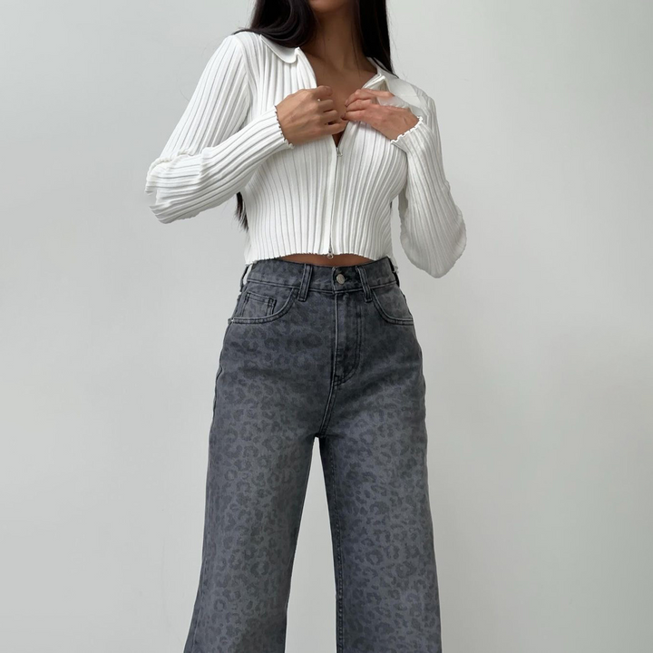 Rosea Leopard Allover Jeans