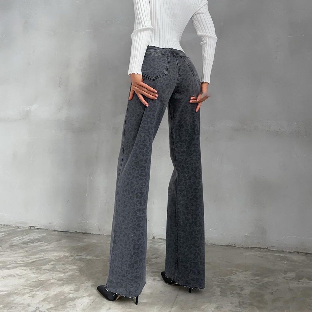 Rosea Leopard Allover Jeans