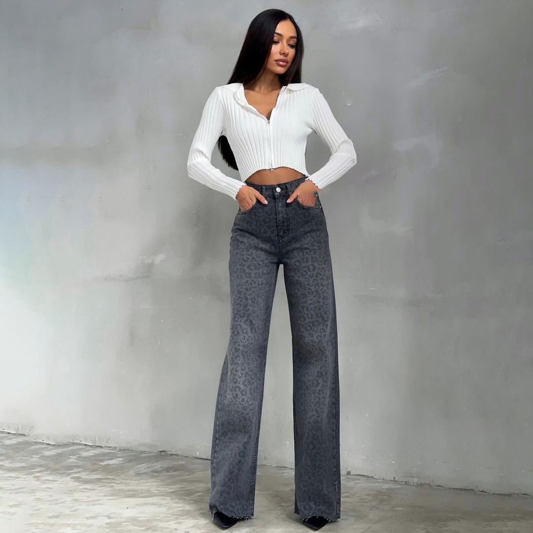 Rosea Leopard Allover Jeans