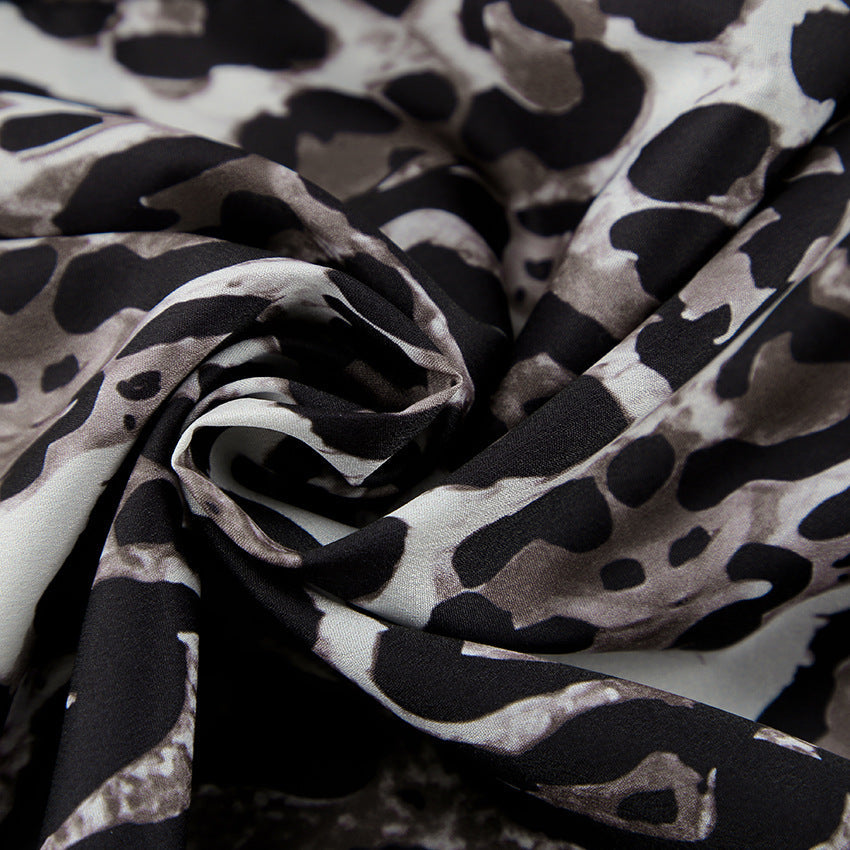 Rosea Leopard Print Wide Leg Trousers