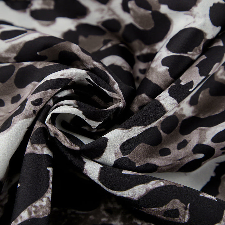 Rosea Leopard Print Wide Leg Trousers