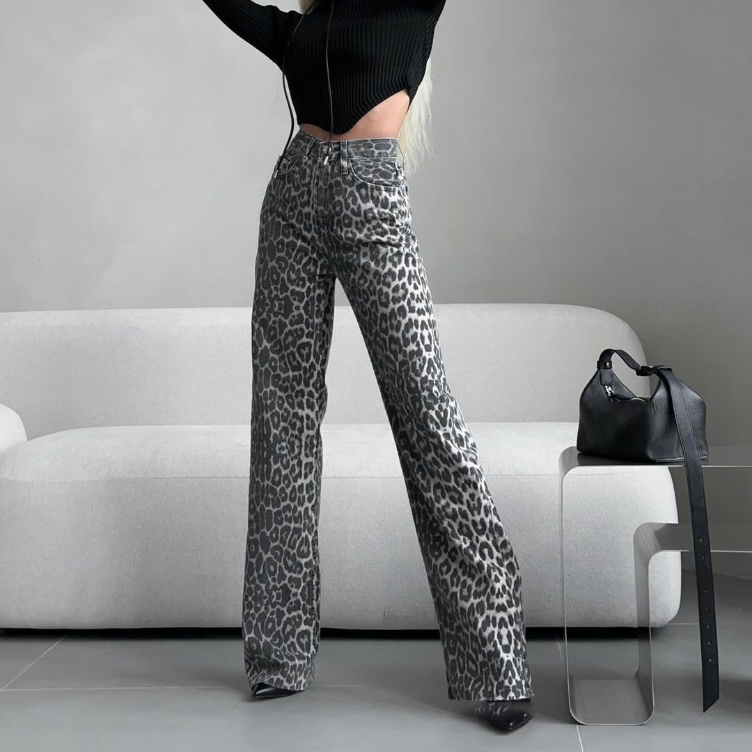 Rosea Leopard Allover Jeans