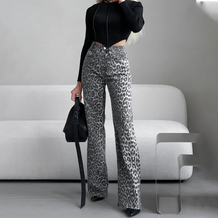 Rosea Leopard Allover Jeans
