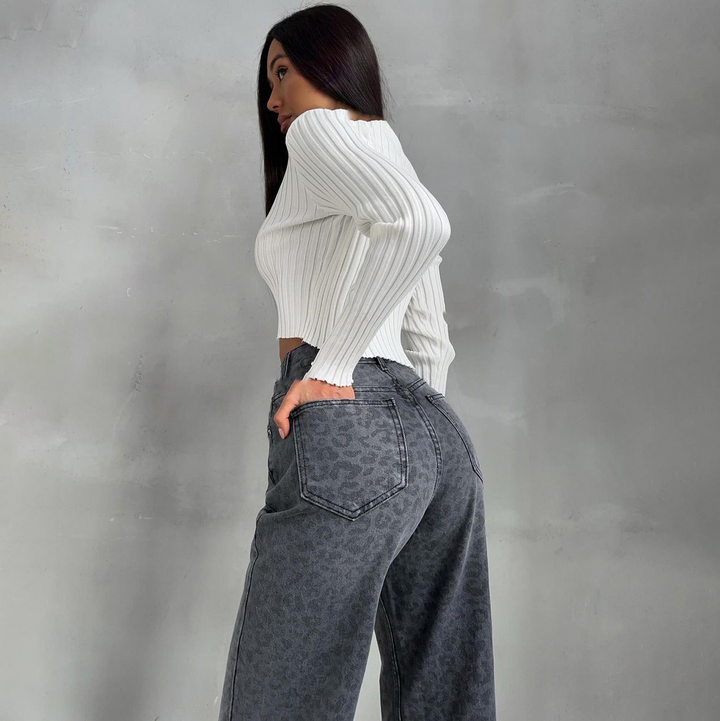Rosea Leopard Allover Jeans