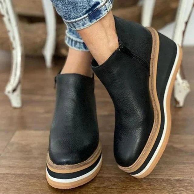 Jeanne | Leather orthopedic ankle boots