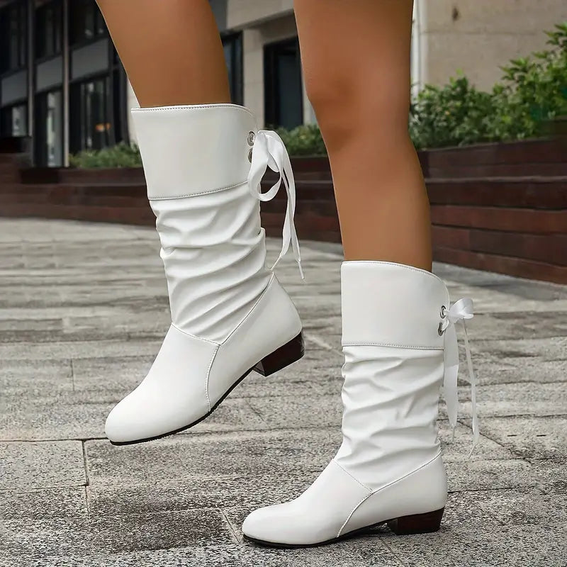 Milena | with a massive heel to mid-calf Lace-up ankle boots