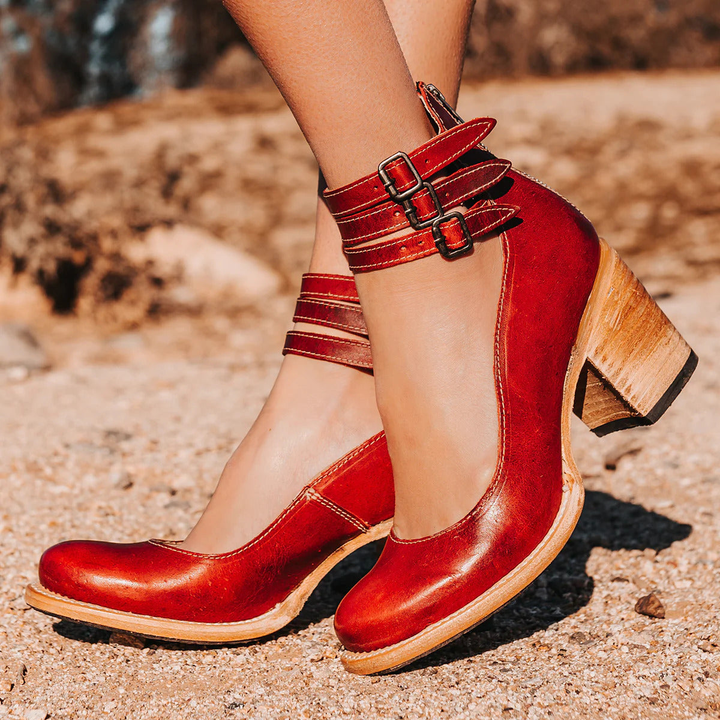 Luna | Vintage Leather Heeled Boots