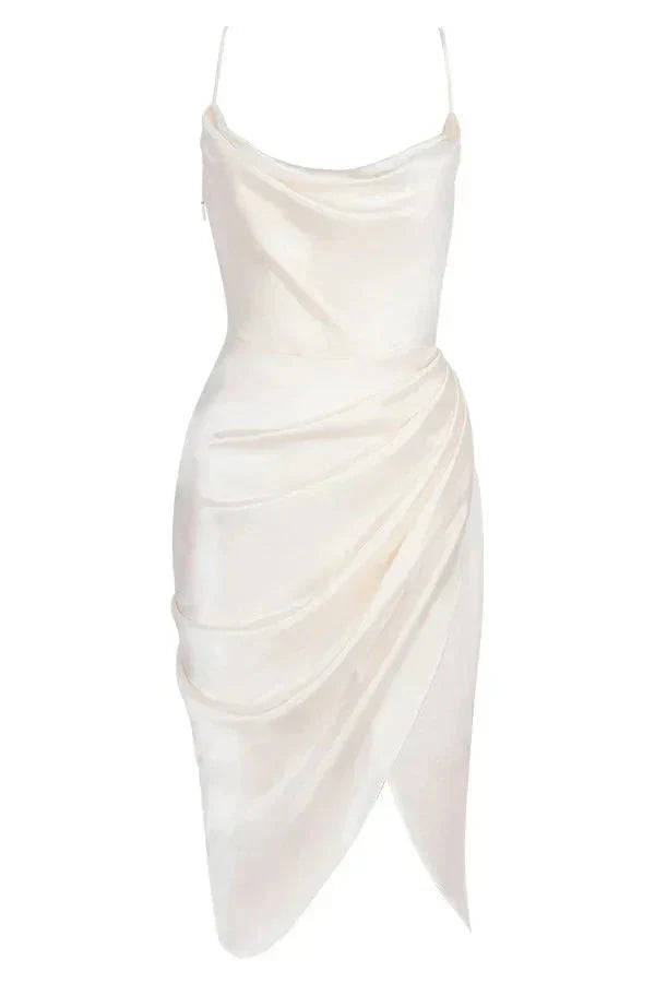 Rosea luxury silk maxi dress with corset