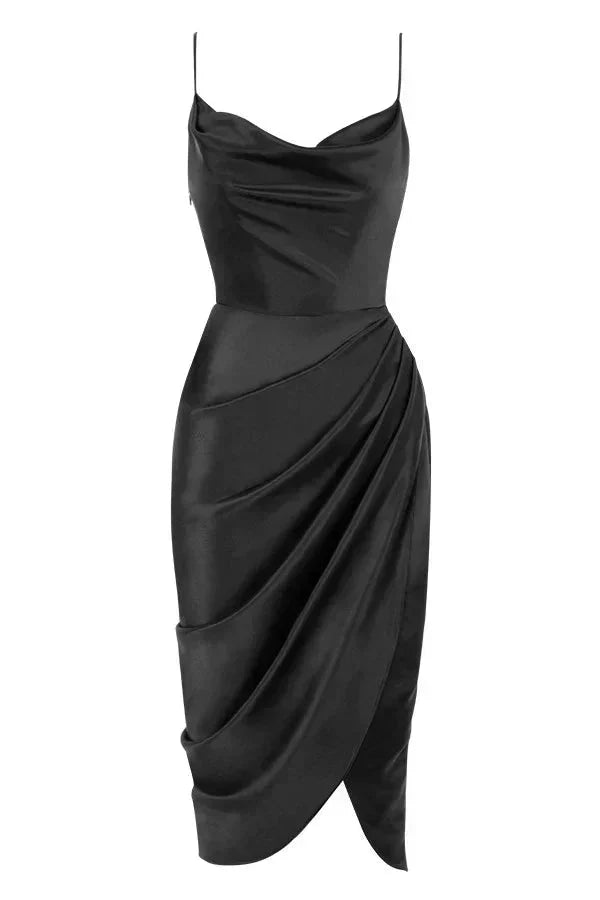 Rosea luxury silk maxi dress with corset