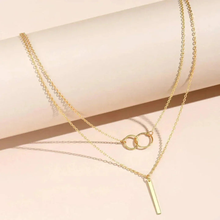 Jasmine | Vintage Gold Double Chain Necklace