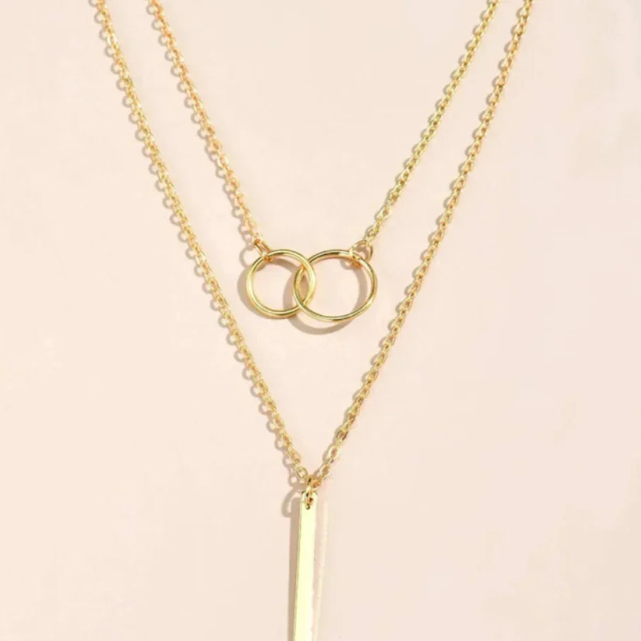 Jasmine | Vintage Gold Double Chain Necklace