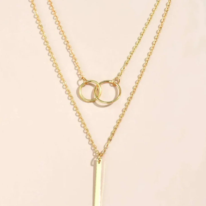 Jasmine | Vintage Gold Double Chain Necklace